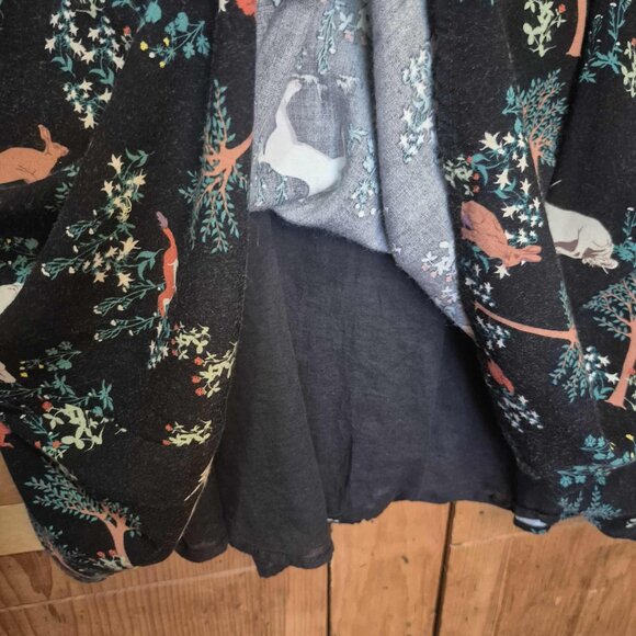 🍄 50% OFF - Magic Forest Long Sleeve Midi Dress Unicorn & Animal Novelty Print - Picture 10 of 12